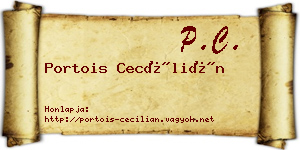 Portois Cecílián névjegykártya